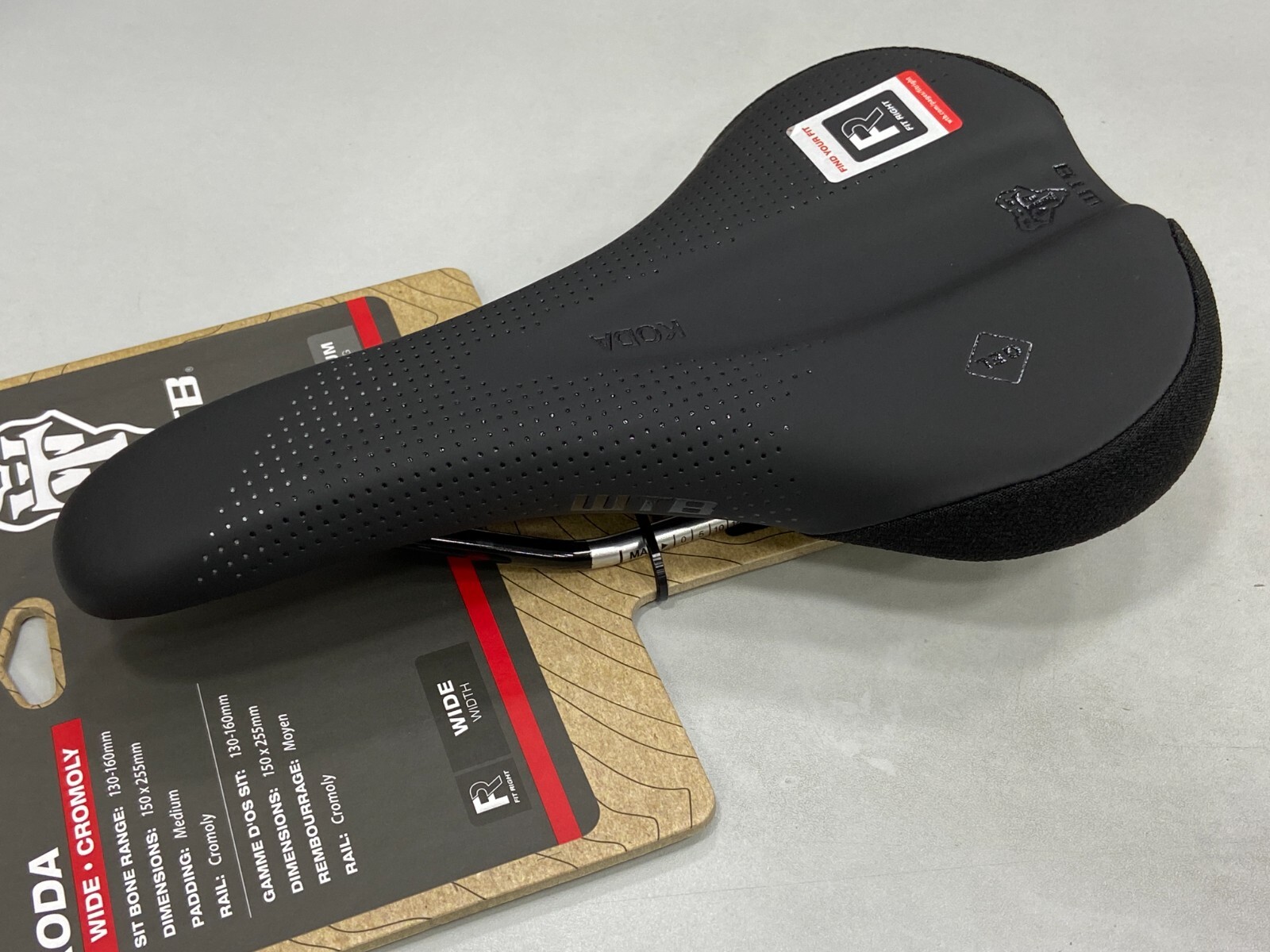 WTB Koda Wide Cromoly Rail Medium Padding 150x255mm Saddle (Black)