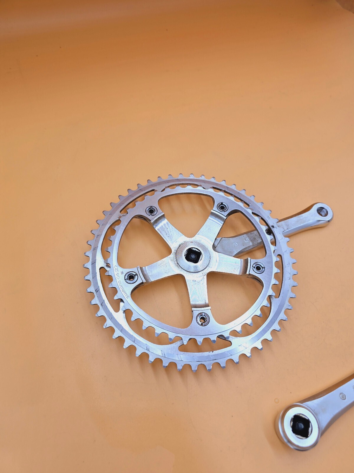 Crank Set Shimano 600 Arabesque 170mm 52/42 Tooth Vintage Retro Crank FC-6200