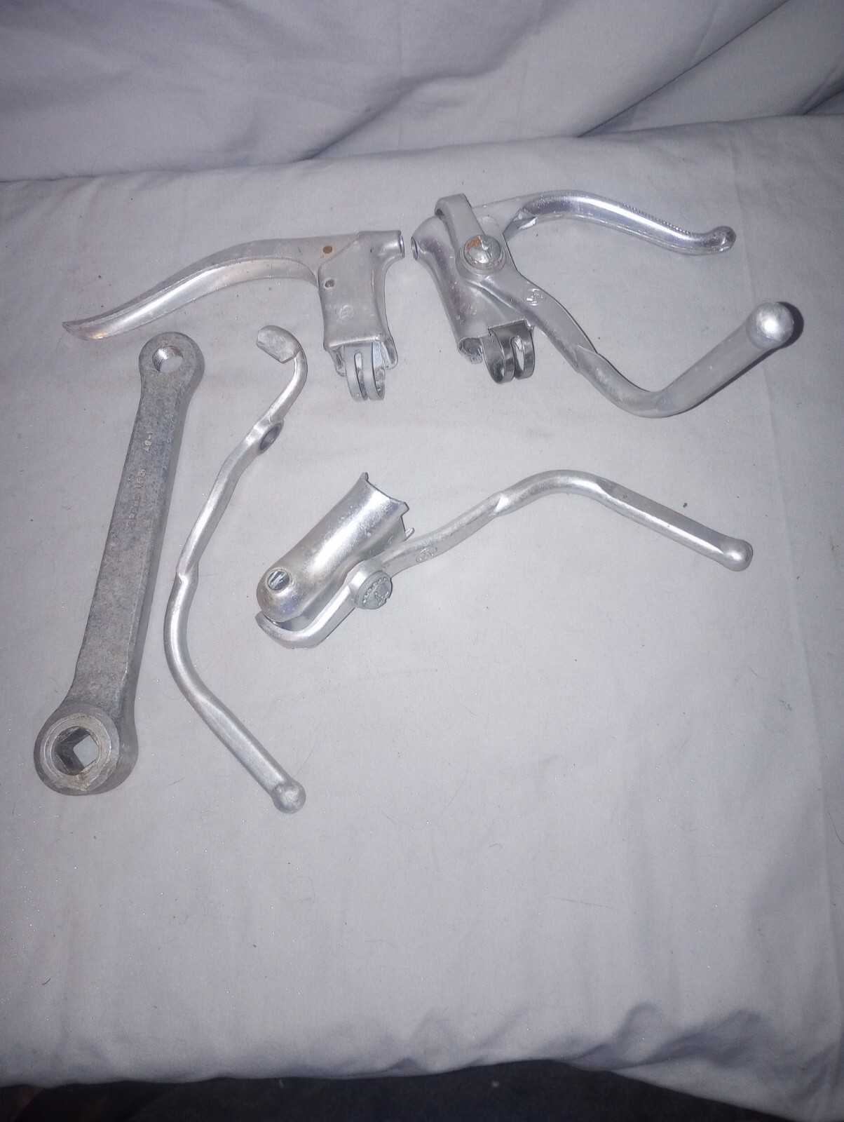 Lot Of Vtg Bicycle Parts Handle Pedal Brake Misc Parts
