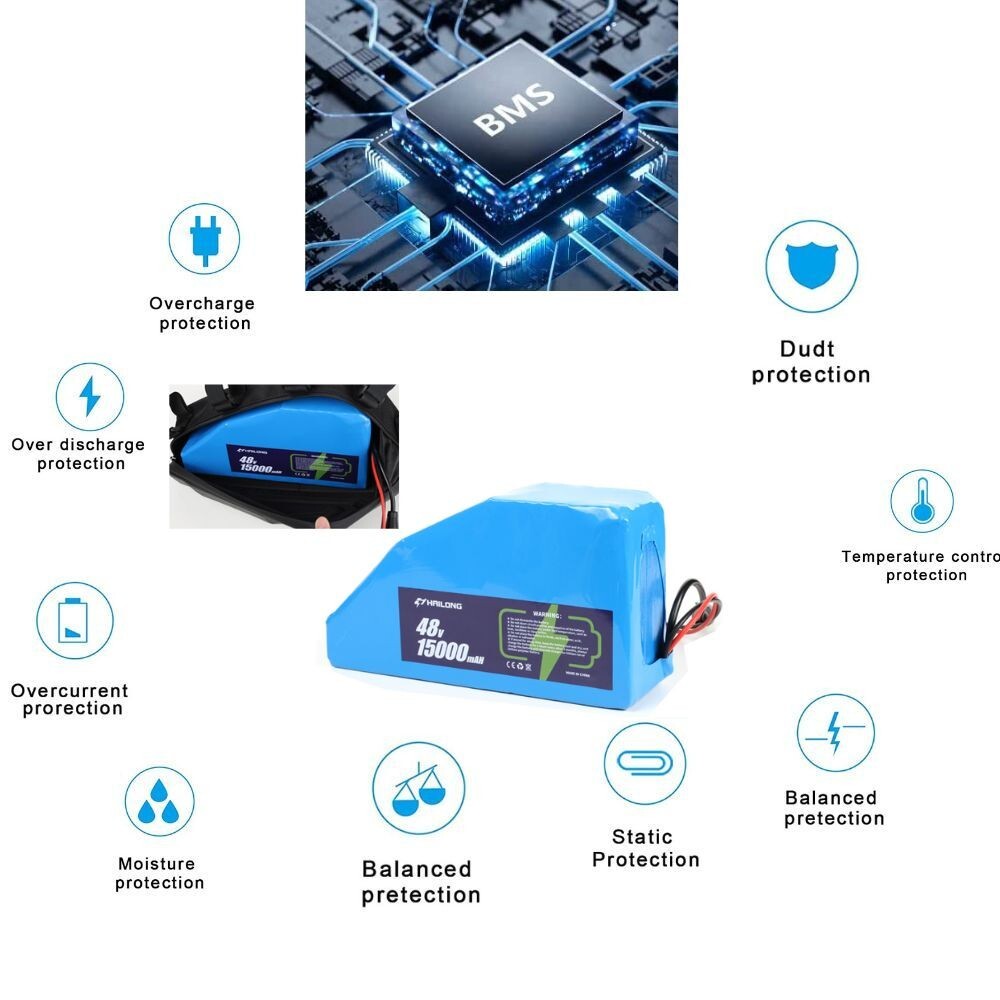 36V 48V 52V Battery For 200W -1600W Electric Bicycle Battery Lithium Battery