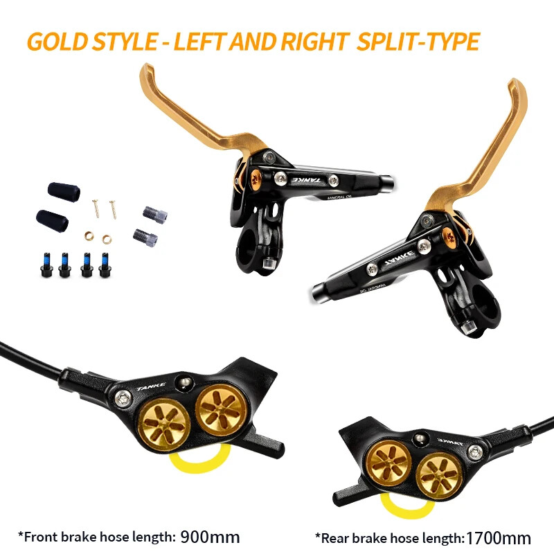 4 Pistons Mountain Road Bike Hydraulic Disc Brake 900/1700mm Oil Pressure Brake