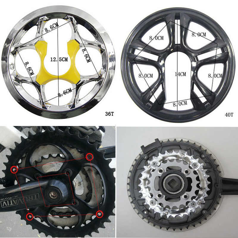 36/40/42/44/46/48/52T Bike Bicycle Sprocket Cranksets Chainring Guard Protector
