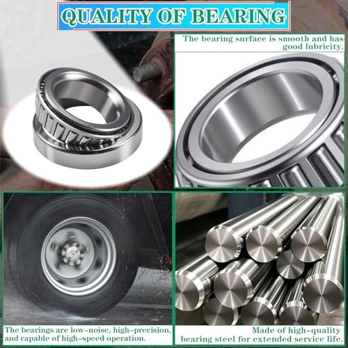 4 Sets 3500 lbs L68149 L44649 Bearing Kits for 1-3/8» to 1-1/16» #84 Spindle