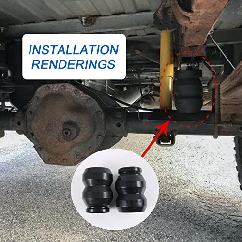 Rear Suspension Rubber Helper Spring Kit Compatible with 2009-2021 Dodge Ram