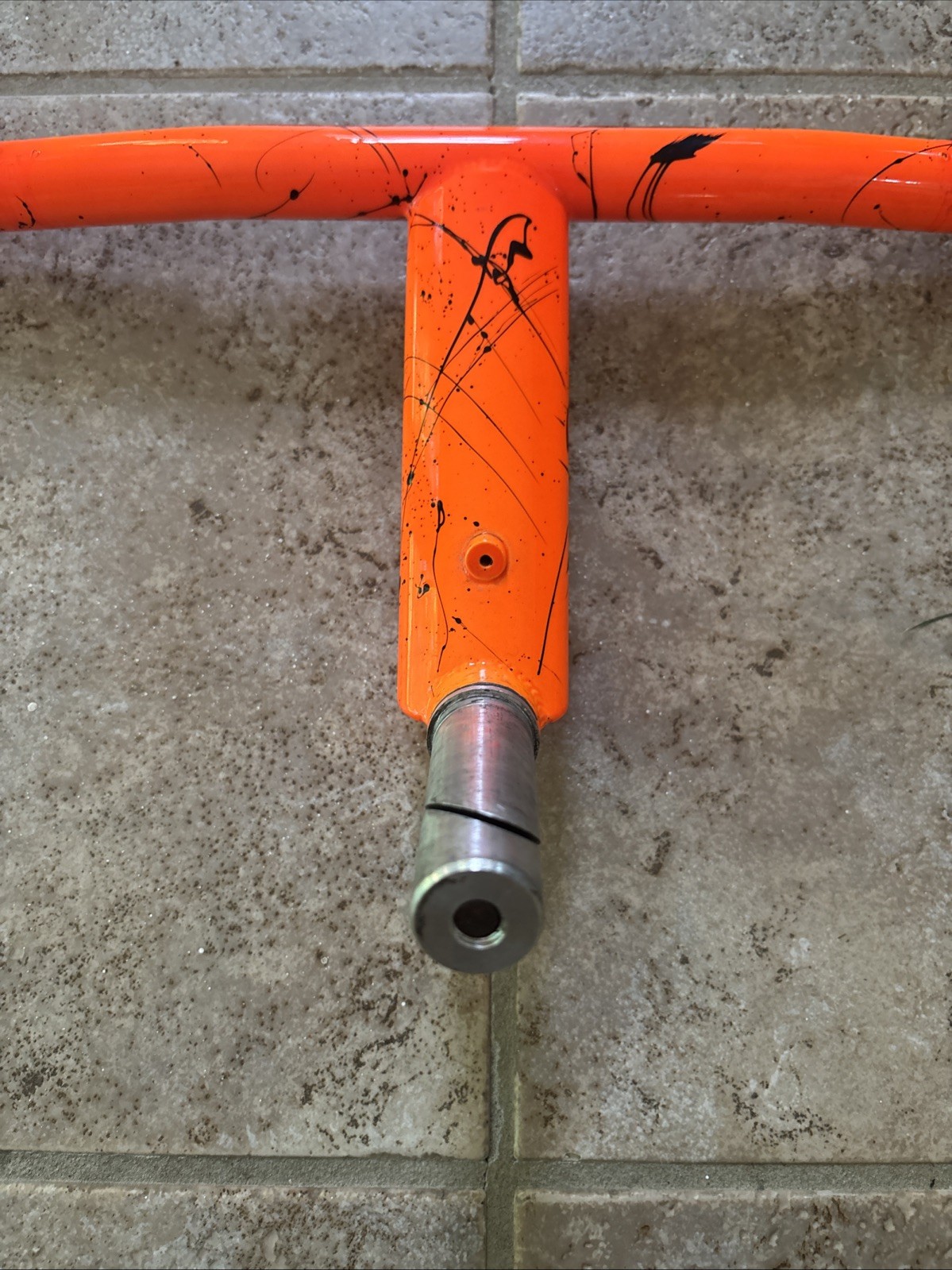 Grove Innovations Orange Splatter One Piece Bar Quill Stem 24” 22.2 High Rise