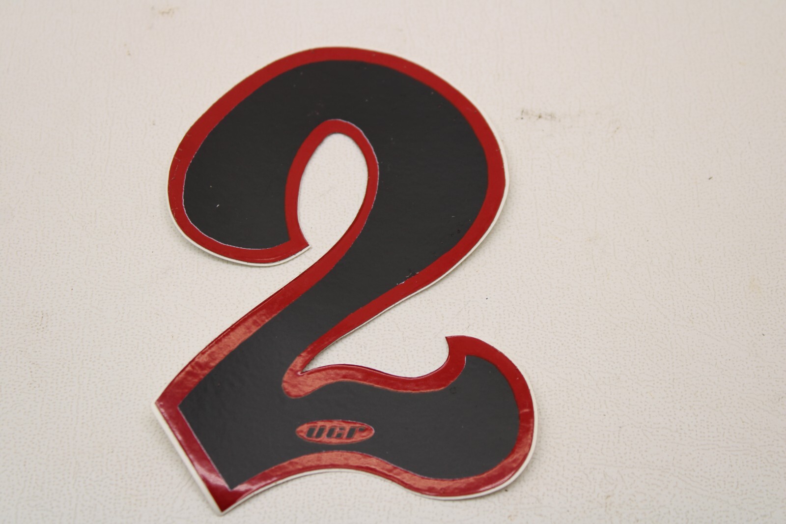 OLD MID SCHOOL BMX NUMBER PLATE STICKER DECAL – 4″ – STOCK # A – 24
