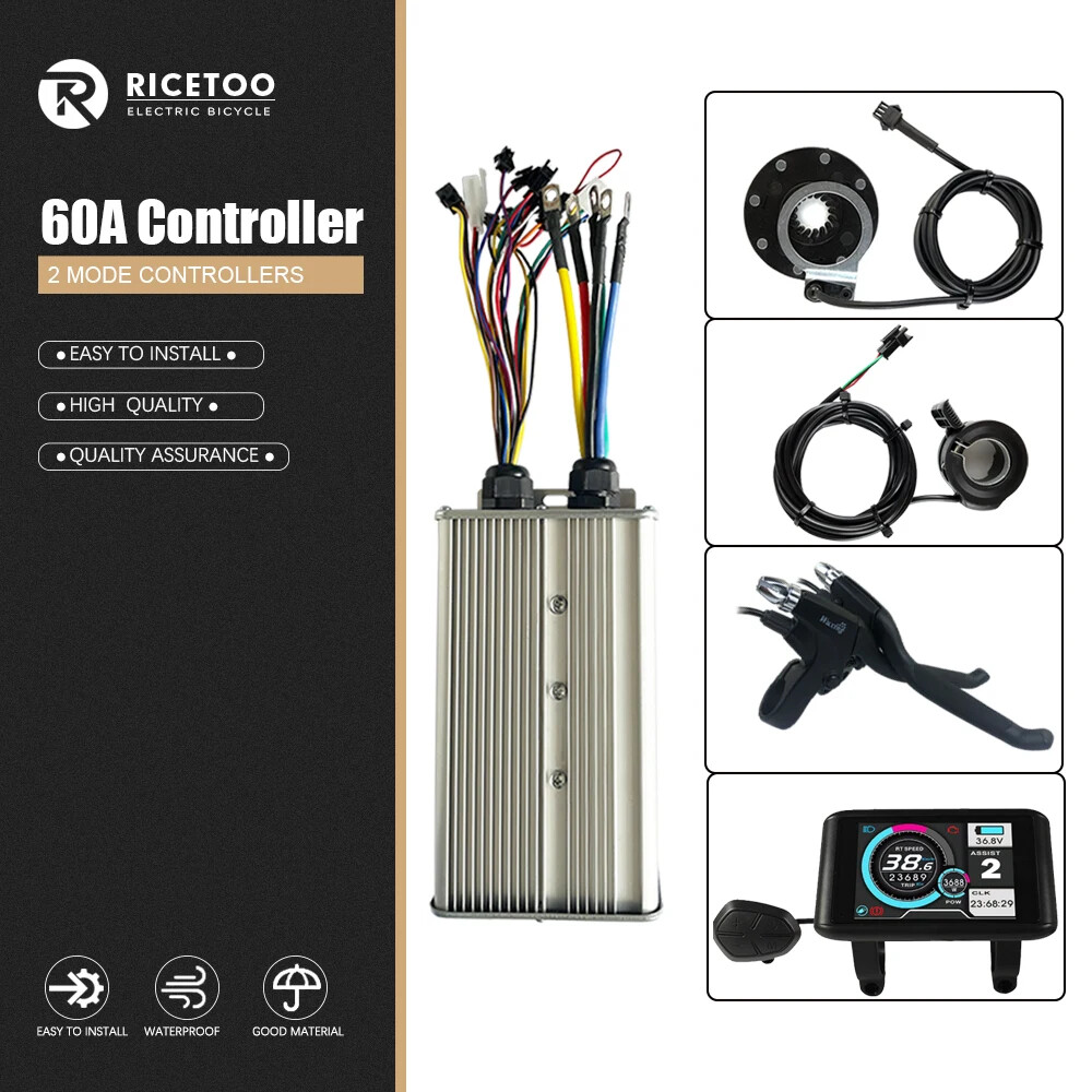 60A Sinewave Dual Mode Controller 48V 52V 60V 72V for 1000W-3000W Hub Motor