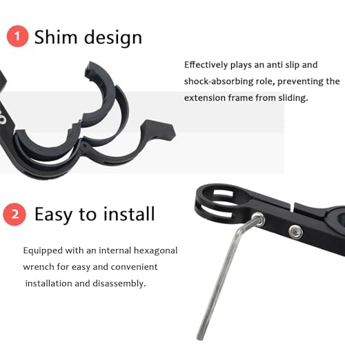 Bike Handlebar Extender,Bicycle Handlebar Extender,Multifunctional 20cm