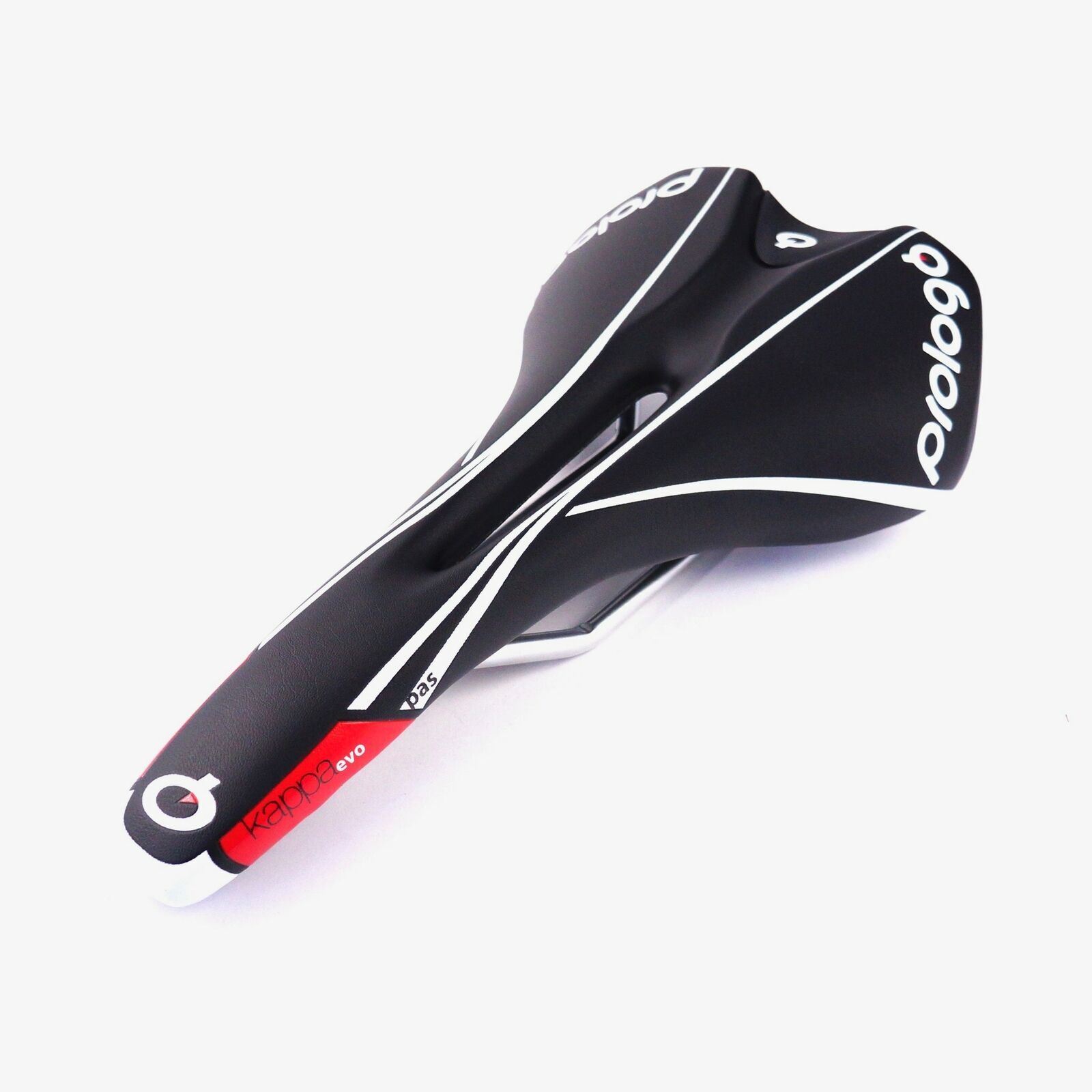 Prologo Kappa EVO Pas T2.0 Rail Bicycle Saddle – Black/Black&White/White&Black s