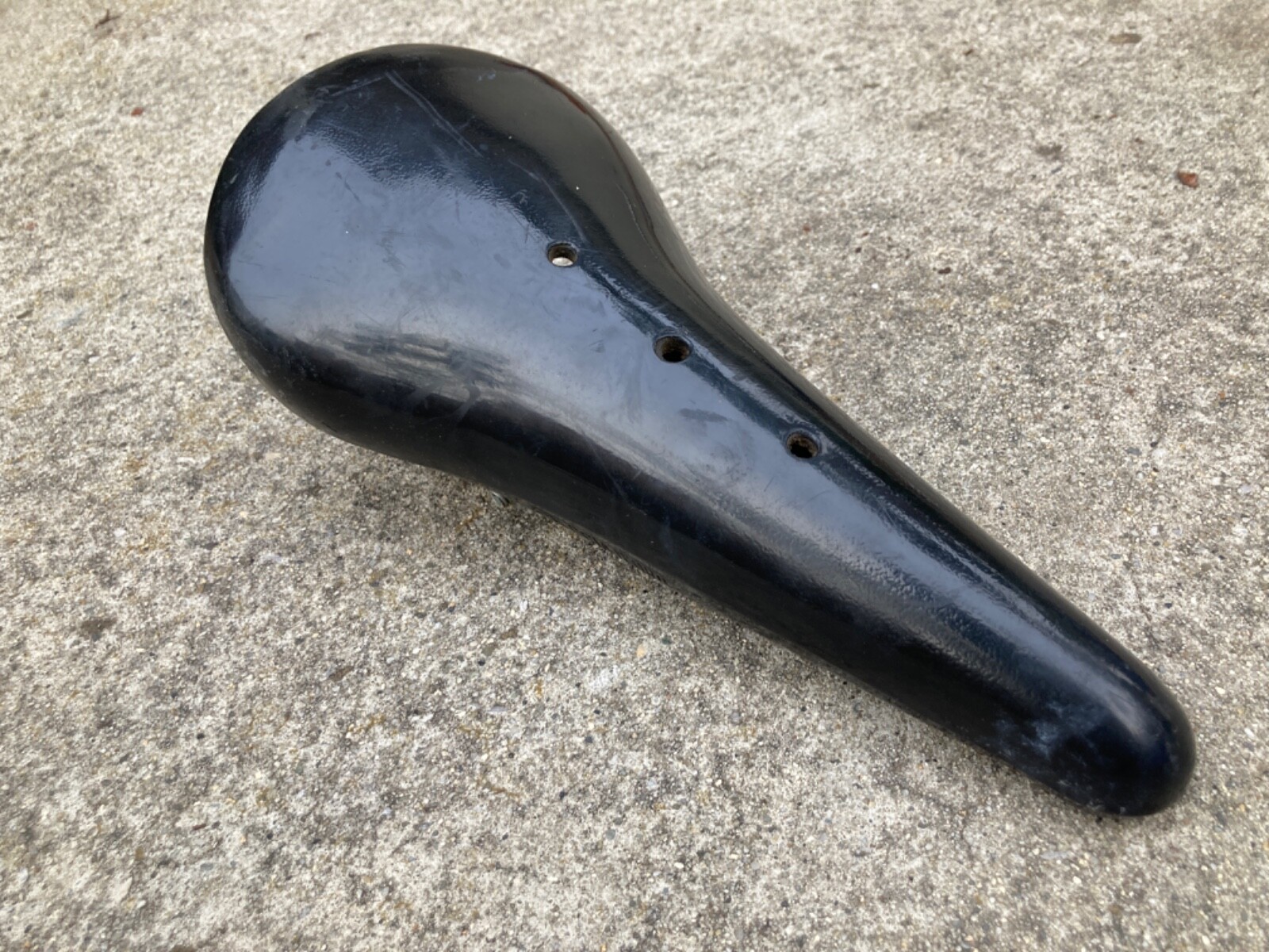 Freccia D’oro Black Road Eroica Plastic Racing Saddle Vintage 70’s Steel