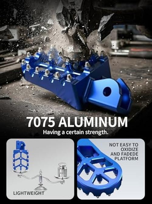 Dirt Bike Foot Pegs,7075 Aluminum CNC Pedals Rests for Surron Light Bee X blue