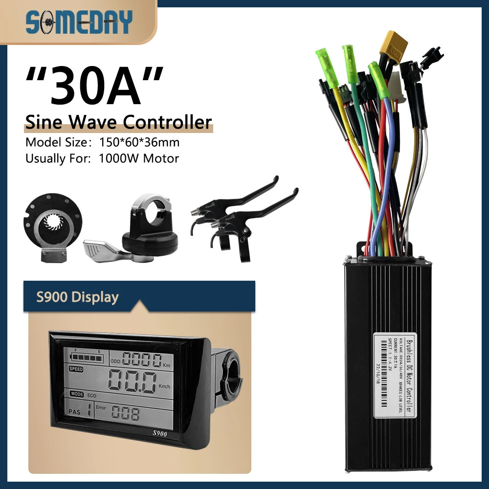 22A E-Bike 3 Mode Sinewaves Controller Brushless with Display 36V/48V/52V/60V