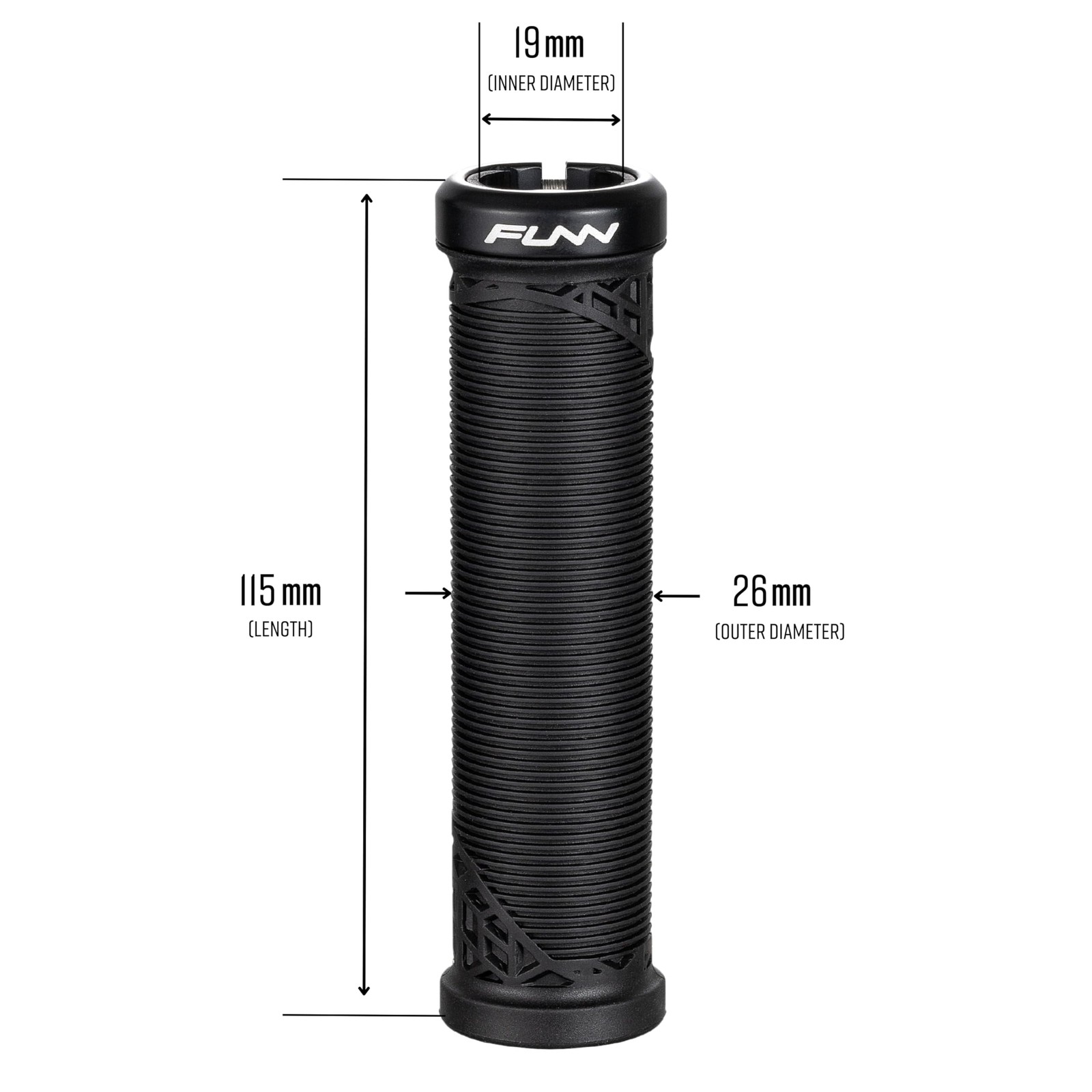 Funn Hilt JR Mountain Bike Handlebar Grips with Single Lock On One Size, Turq