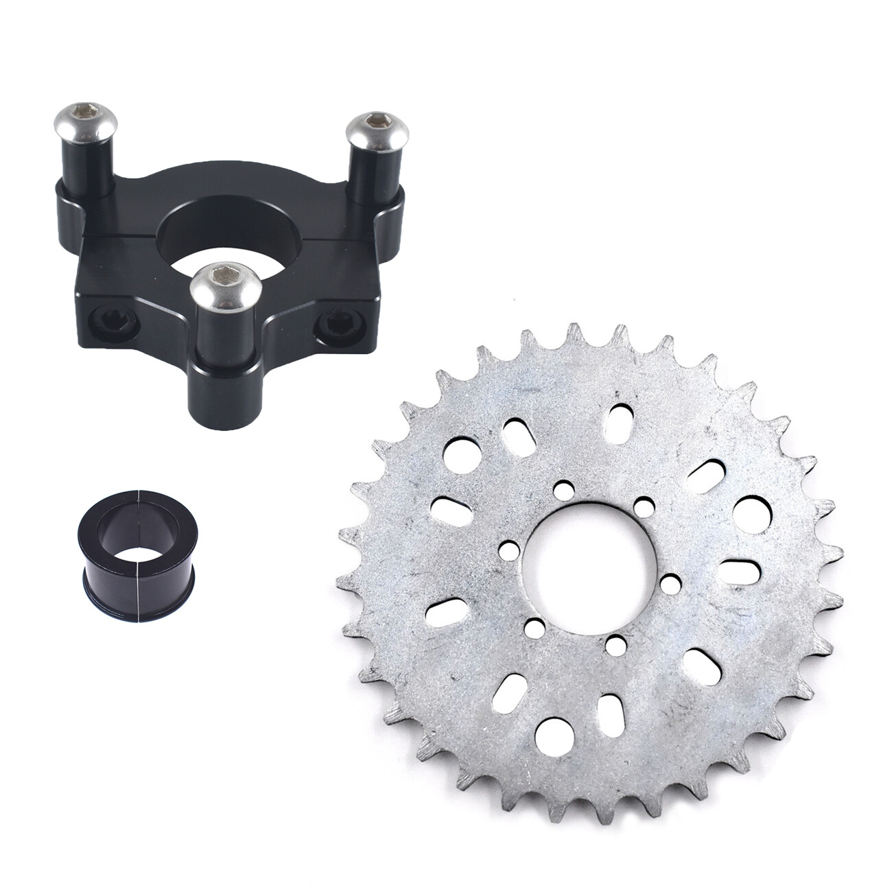 Black 1″ / 1.5″ CNC Adapter 36T Sprocket For 80cc 2 Stroke Motorized Bicycle