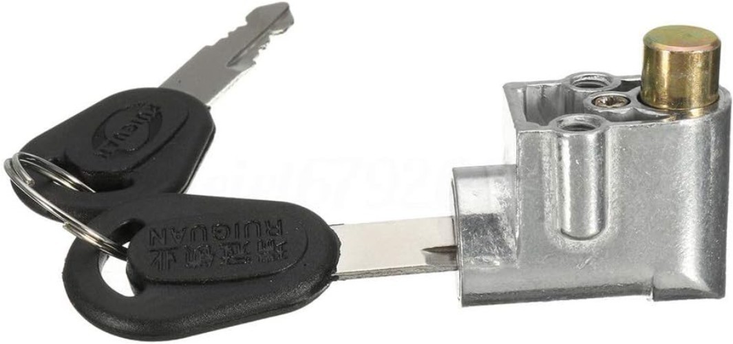 Universal Safety Lock for E-Bike Battery with Two Keys – Compact and Efficient
