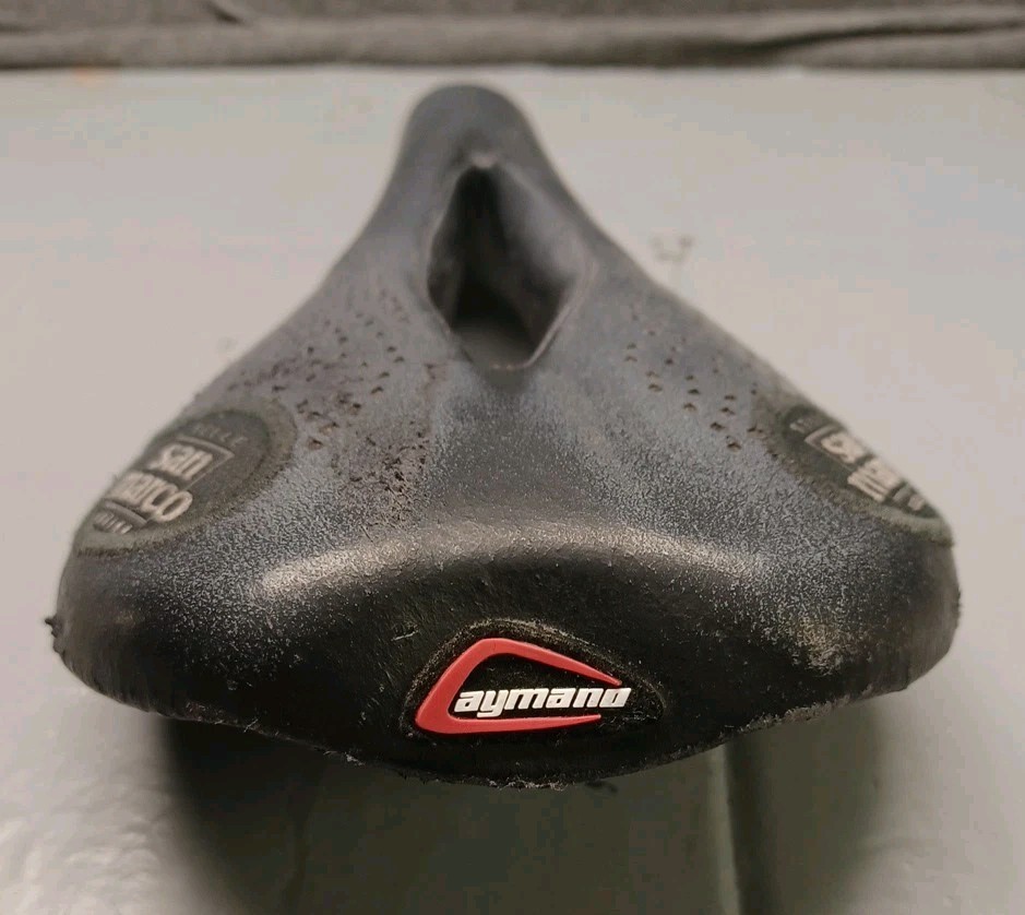 Vintage Selle San Marco Era Bicycle Saddle Seat Italy Aymano Carbon Fiber Used