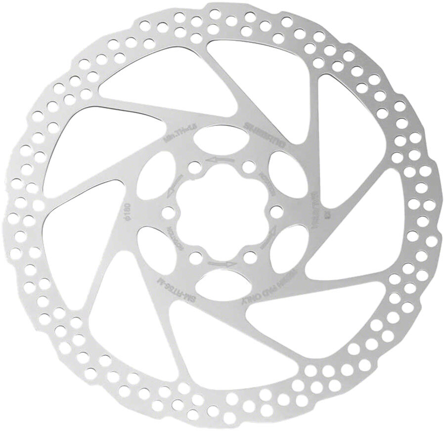 Shimano Deore SM-RT56-MP Disc Brake Rotor – 180mm, 6-Bolt, For Resin Pads Only,