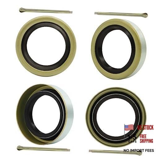 4pcs Trailer Axle Hub Wheel Grease Seals ID 2.25″ x OD 3.371″ Double Lip