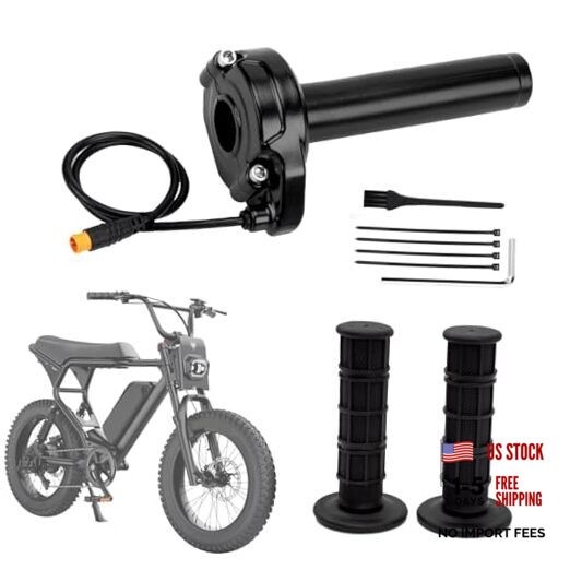 Ebike Full Twist Throttle, 3 Pin Surron Style Ebike Throttle Kit 12V-72V,