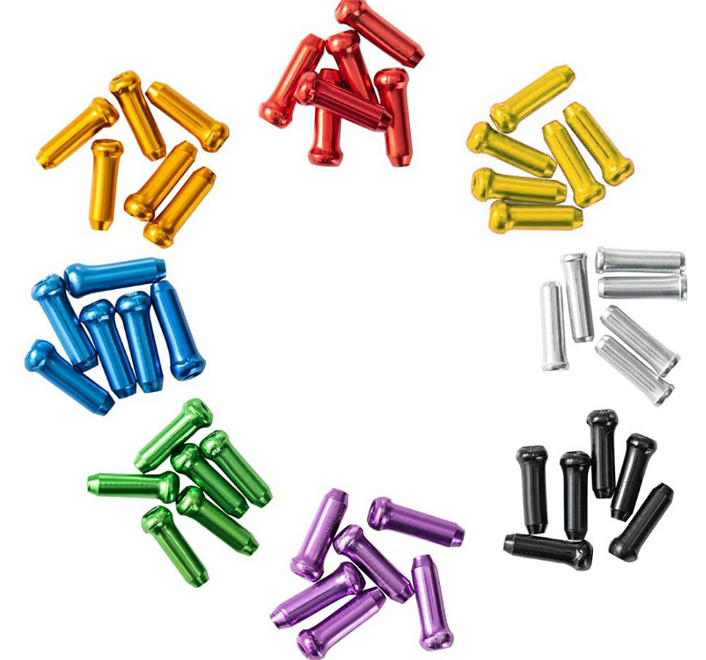 Bike Cable Ends Crimps – 25 pack – For Brake and Derailleur Cables
