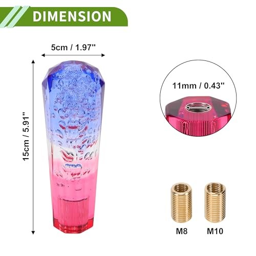 Diamond Tricolor Crystal Shift Knob Gear Shifter Knob Acrylic Stick Shifter