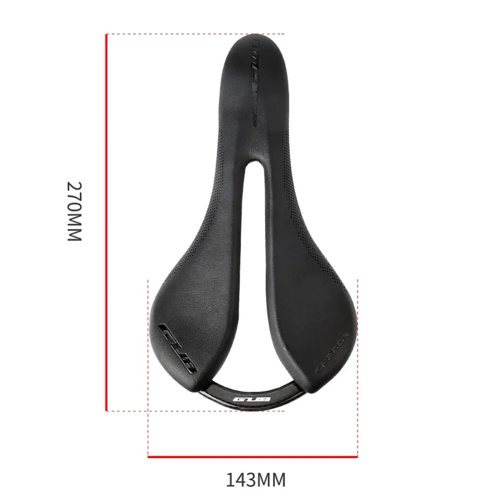 Ultra-Light Hollow Bike Saddle Carbon Fiber Leather Mountain/Road Bikes Seats