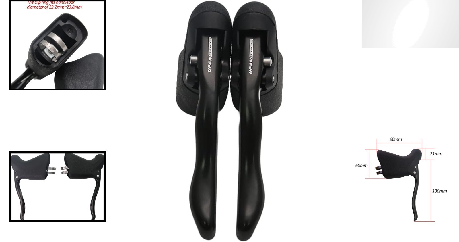 Classic Black Brake Levers Set for Road Bikes – Ergonomic & Lightweight