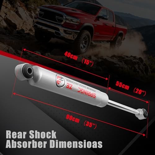 4.5-8» Rear Shock Absorbers for 2007-2025 4.5-8″ Silver 07-25 Chevy/GMC 1500