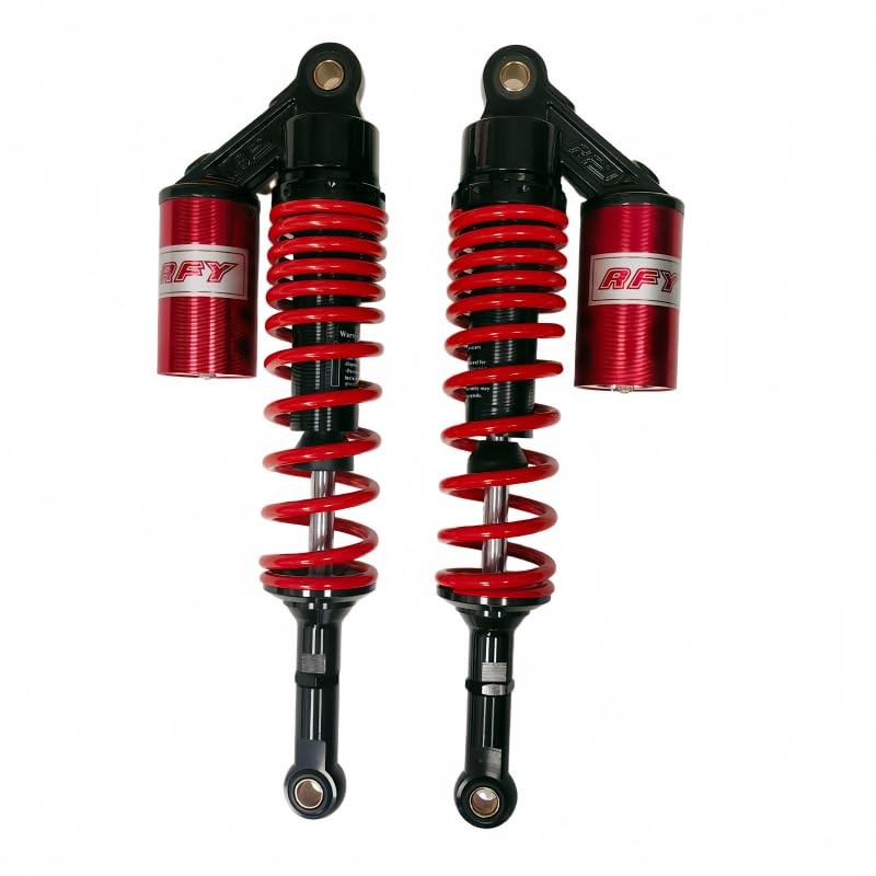 Red Black 7mm Spring Universal Motorcycle Air Shock Absorber 360mm 14.17″