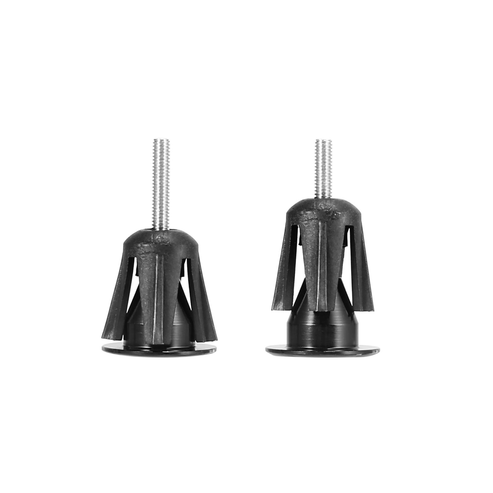 Pair Aluminum Alloy Bike Handlebar End Plugs Caps Bar End Plug Black 15-23.5mm