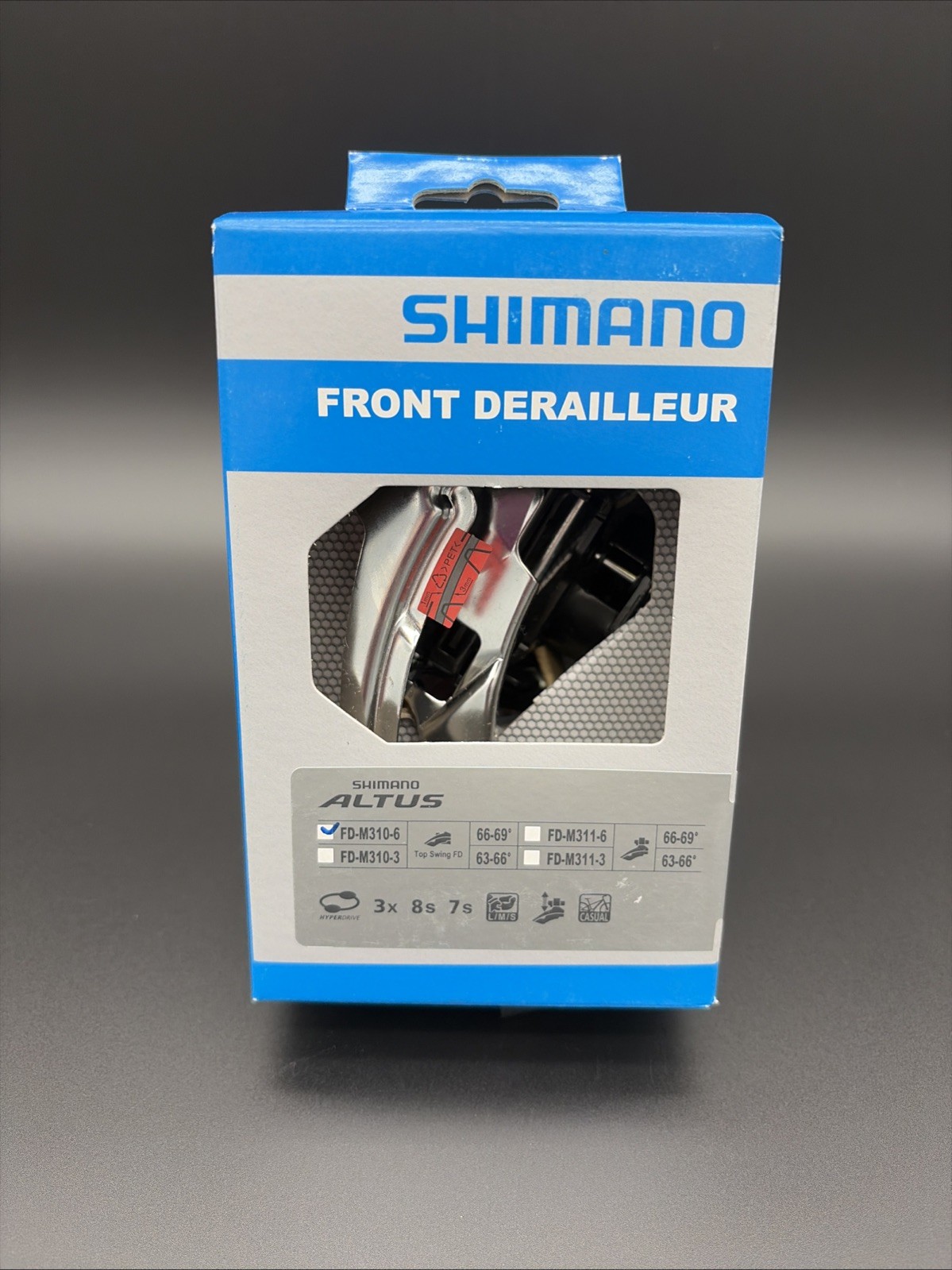 Shimano Altus FD-M310-6 7/8-Speed Triple Top-Swing Dual-Pull Front Derailleur