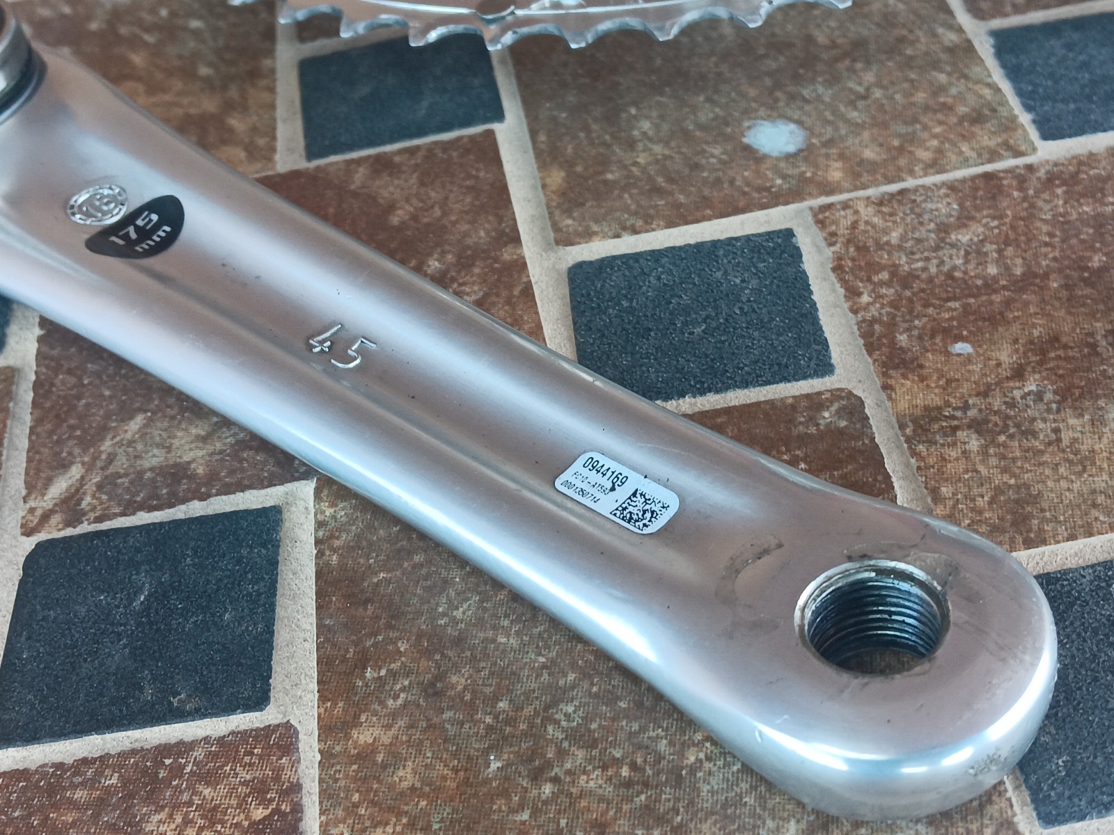 175mm 53/39 Campagnolo Athena 11 Ultra Torque Double Alloy Crankset Silver Campy