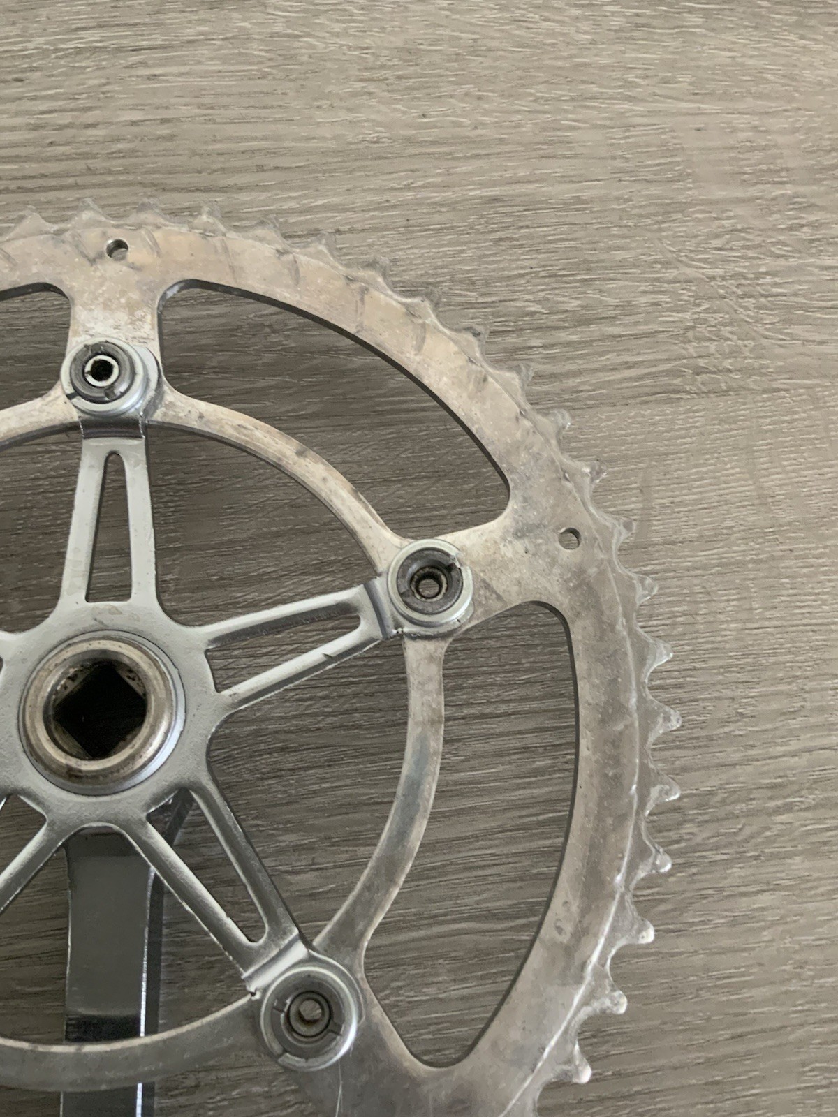 NERVAR SPORT CRANKSET SINGLE 52 CM ROOM FOR A DOUBLE 128 BCD SQUARE TAPER 9/16