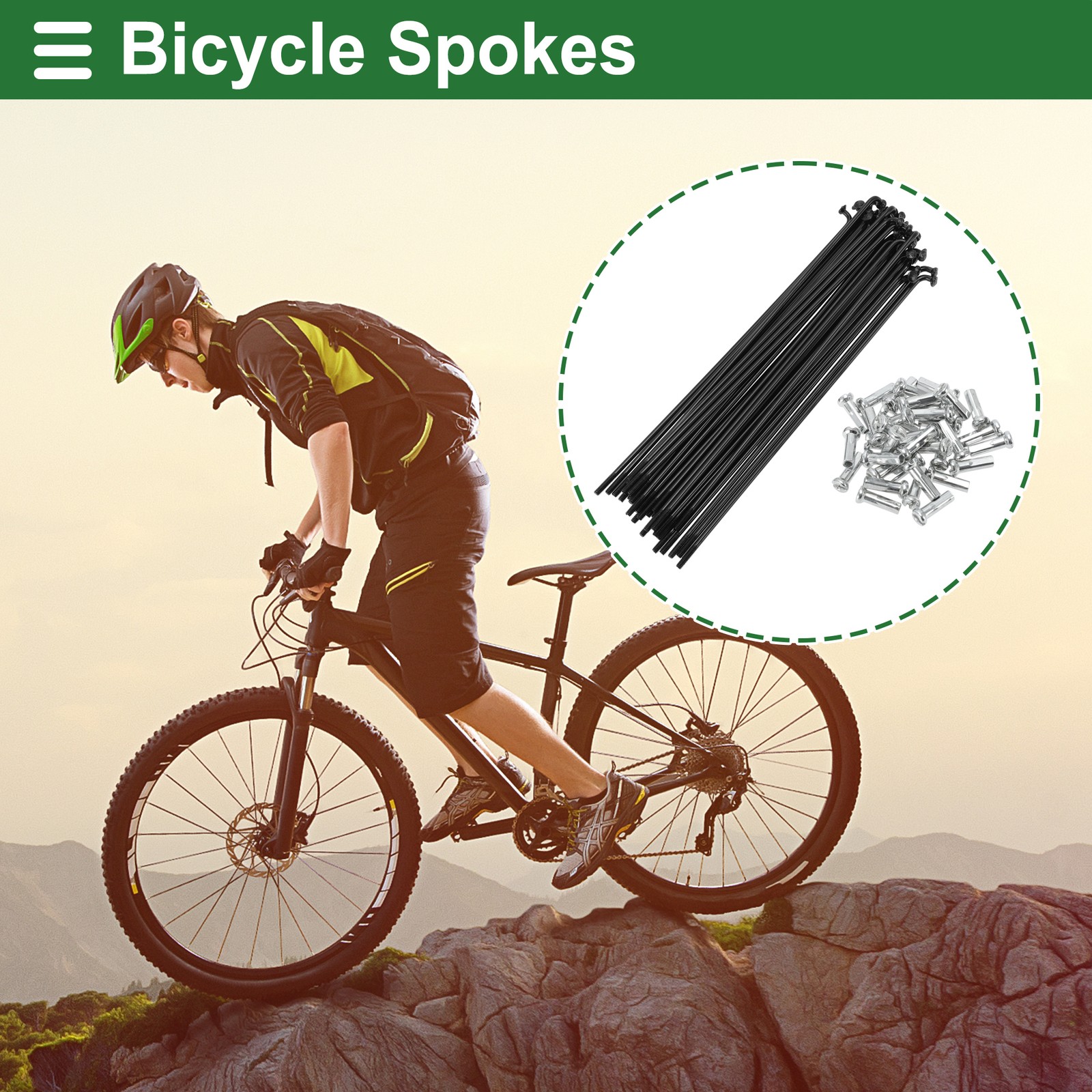 14G 139mm Bicycle Spoke Length Nipple Carbon Steel Black Universal
