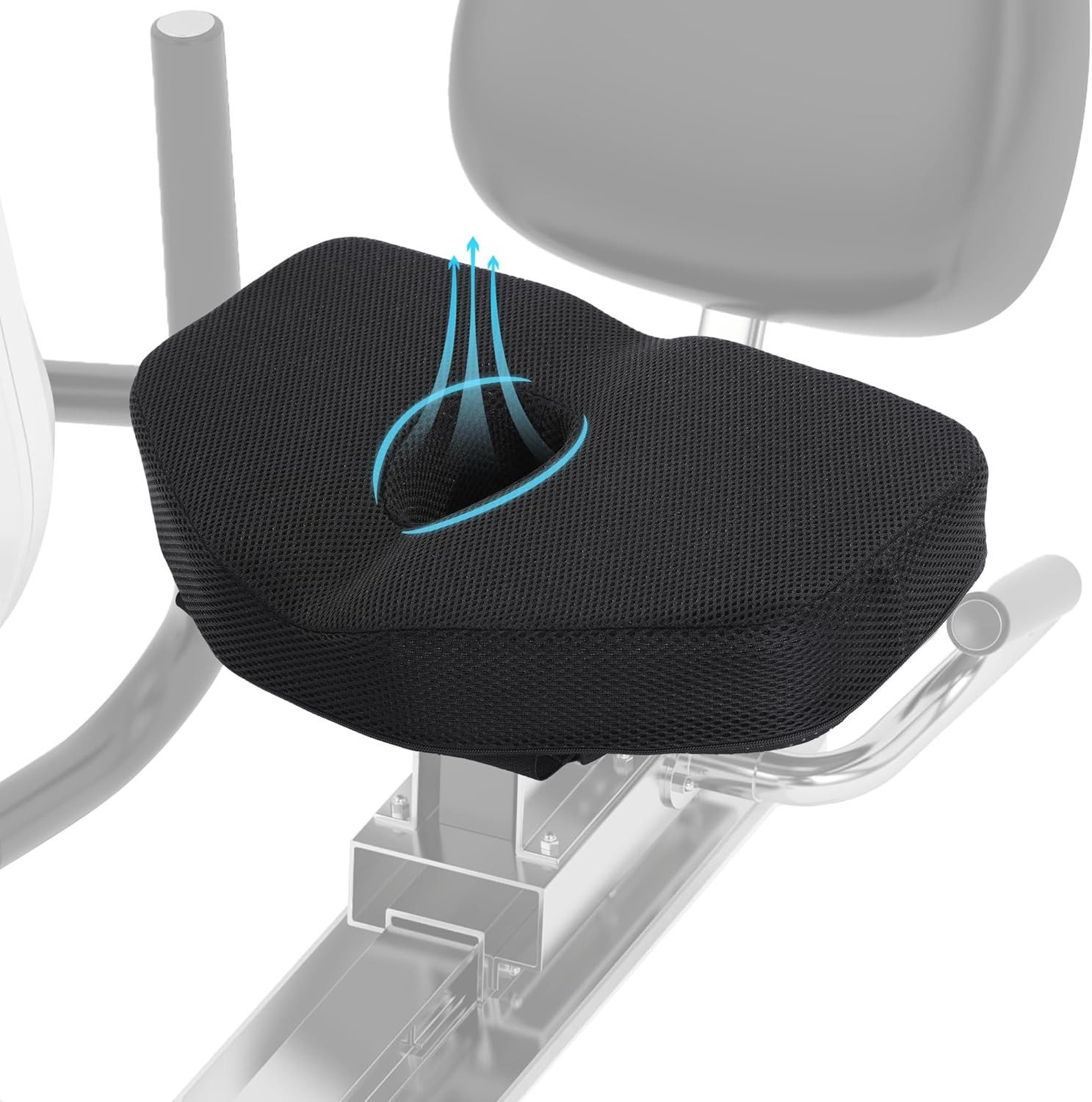 Thickened Exercise Bike Seat Cushion, Foam Bicycle Seat Cushion with Center H…