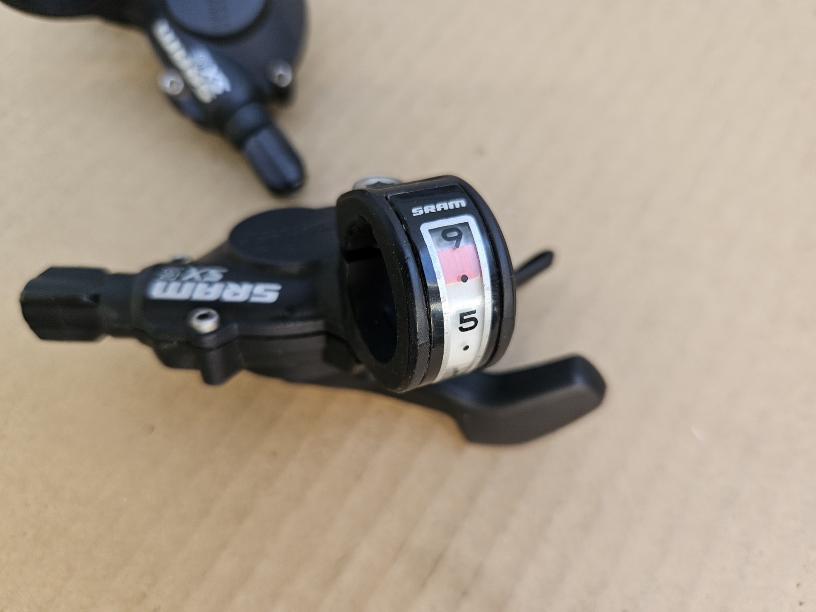 SRAM SX5 Mountain Bike Trigger Shifters 9 Speed Black Left + Right Set 3×9