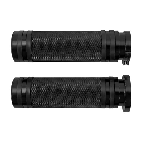 Motorcycle 1″ 25mm Black Aluminum CNC Handle Bars Hand Grips Fit for Harley