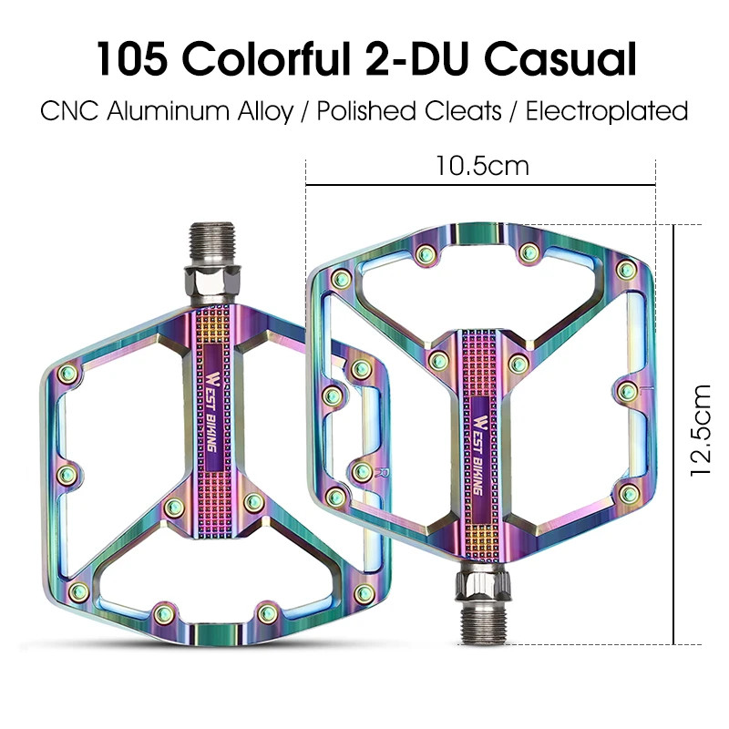 Bicycle Pedals Sealed Bearing Aluminium Alloy Cycling Non-slip MTB Flat Pedals