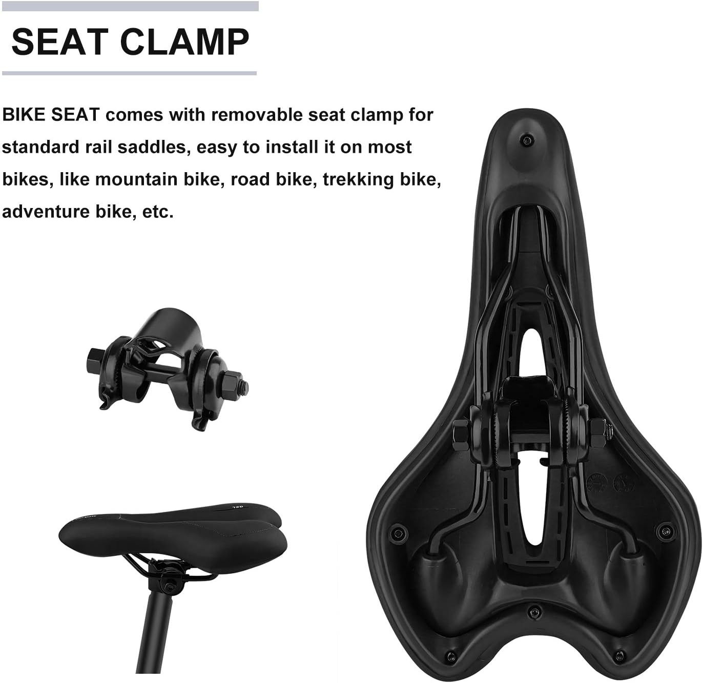 Bike Seat Gel Bicycle Saddle Comfort for Men Women MTB Mountain Road Trekking Cr