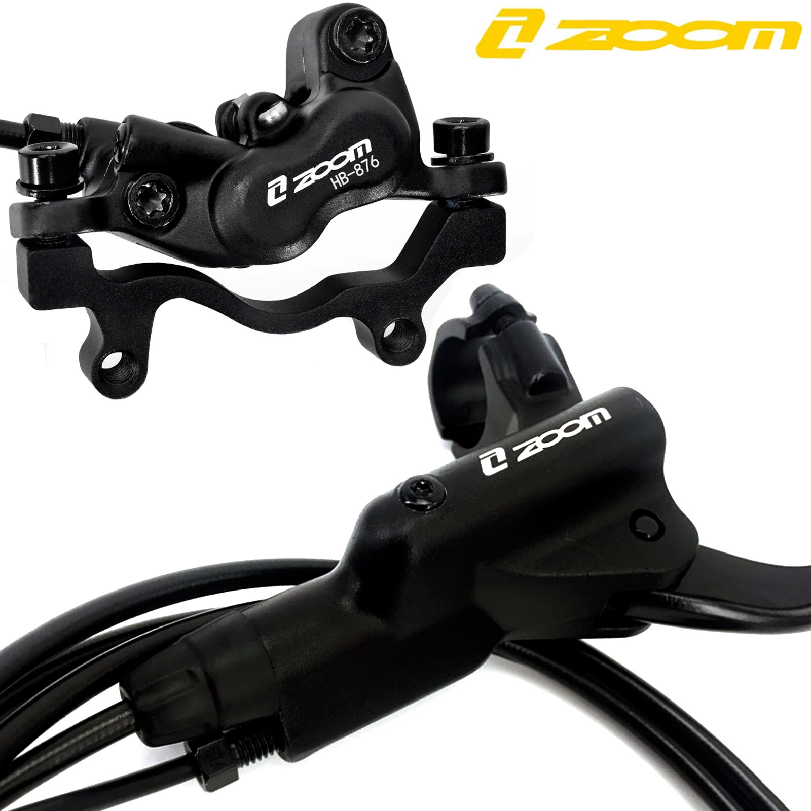 ZOOM HB876e E-Bike 4-Pistons MTB Hydraulic Disc Brake Set 1110/1860MM Power off