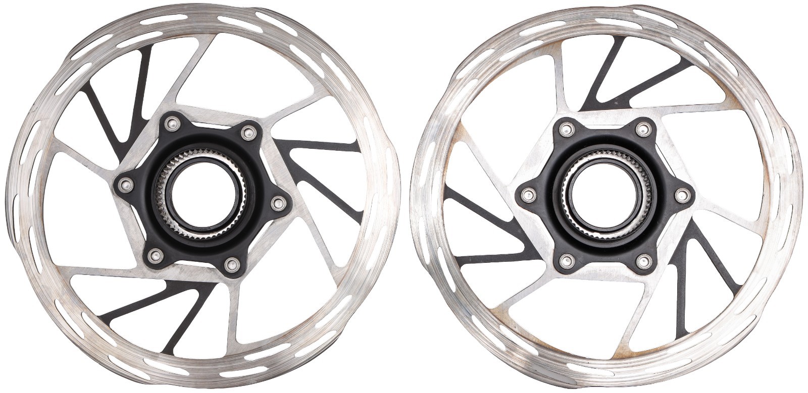 SRAM Paceline Road Bike Center Lock Disc Brake Rotors 160mm Rounded PAIR Gravel