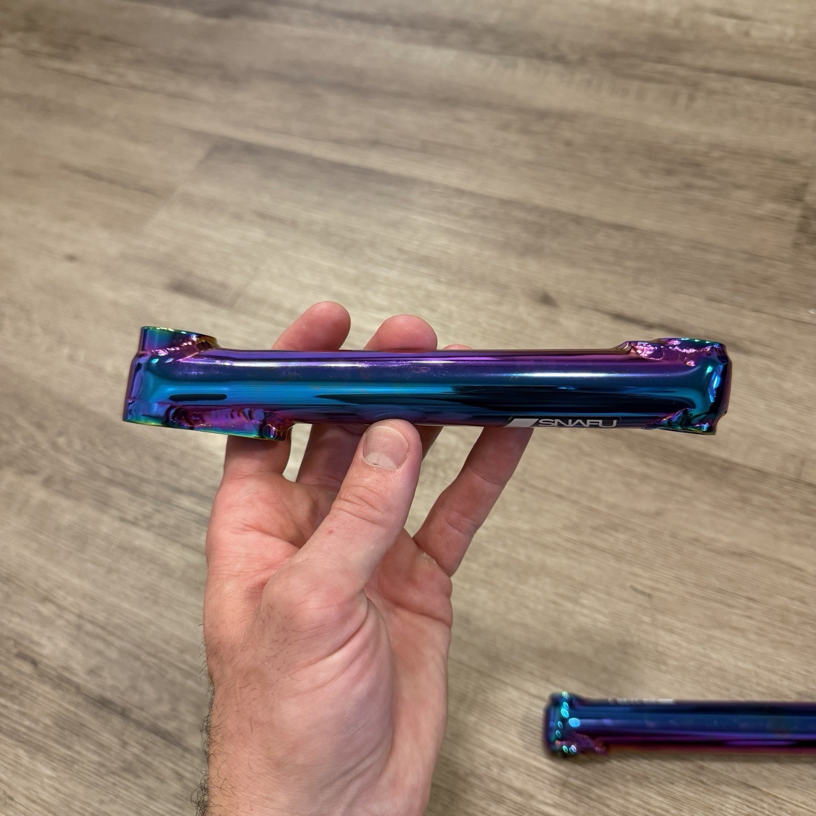 Snafu Mayweather Cranks 170mm – Jet Fuel Oil Slick NEAR MINT – RIDDEN TWICE
