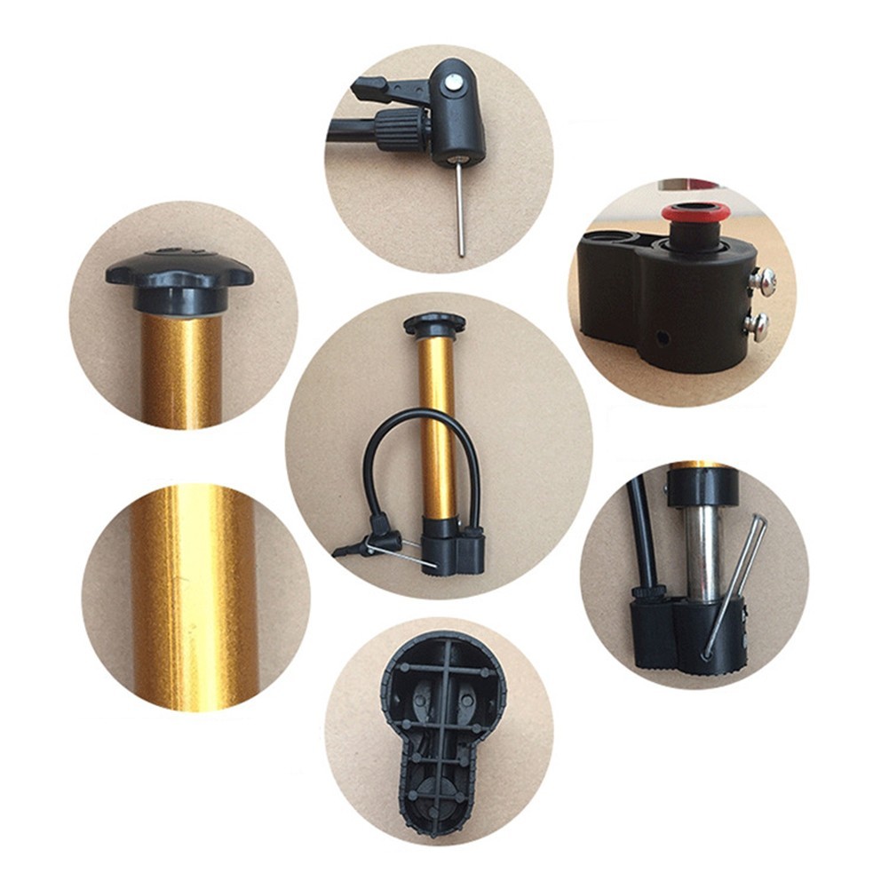 High Efficiency Portable Bike Pump for On-the-Go Tire Inflation and Ball Use