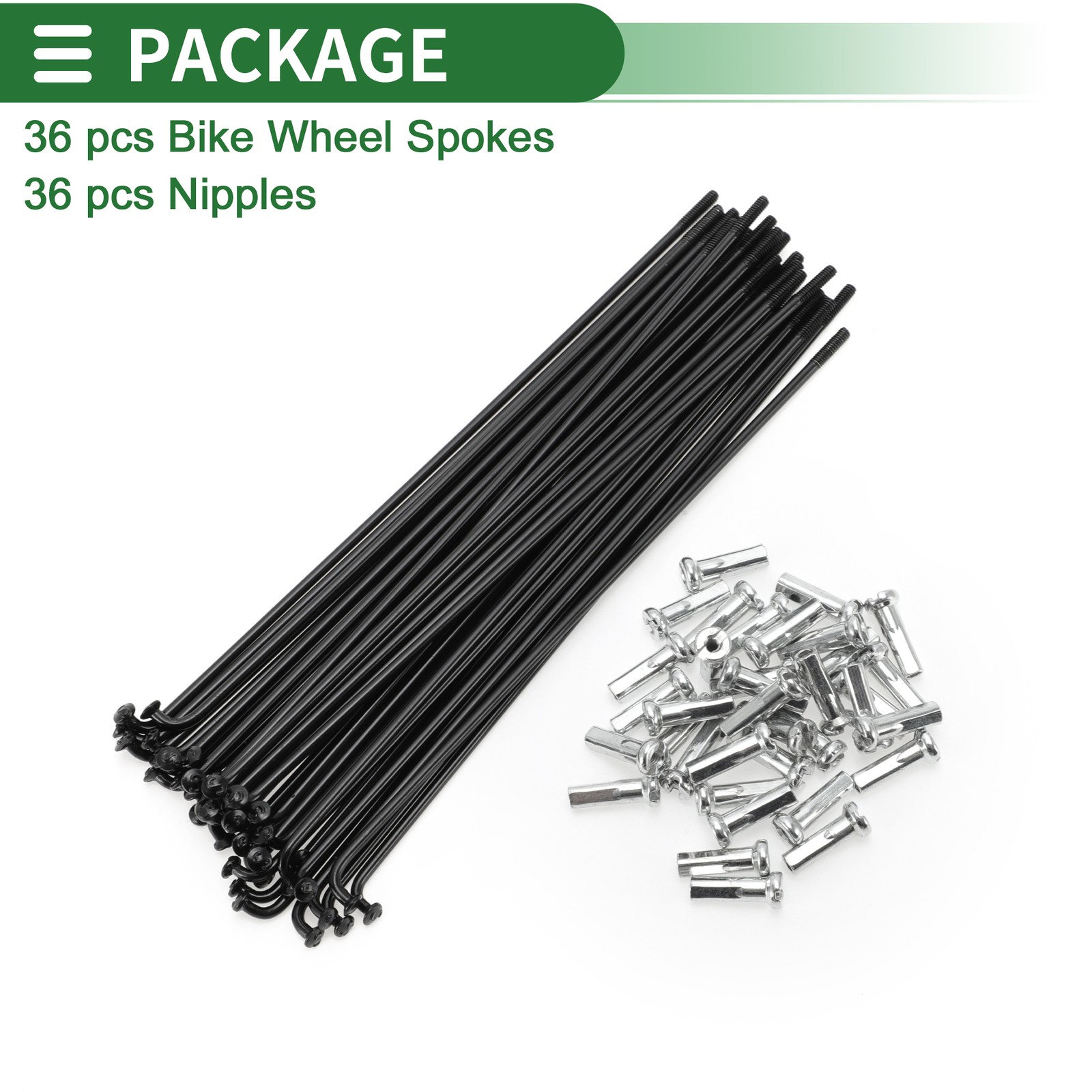 14G 139mm Bicycle Spoke Length Nipple Carbon Steel Black Universal