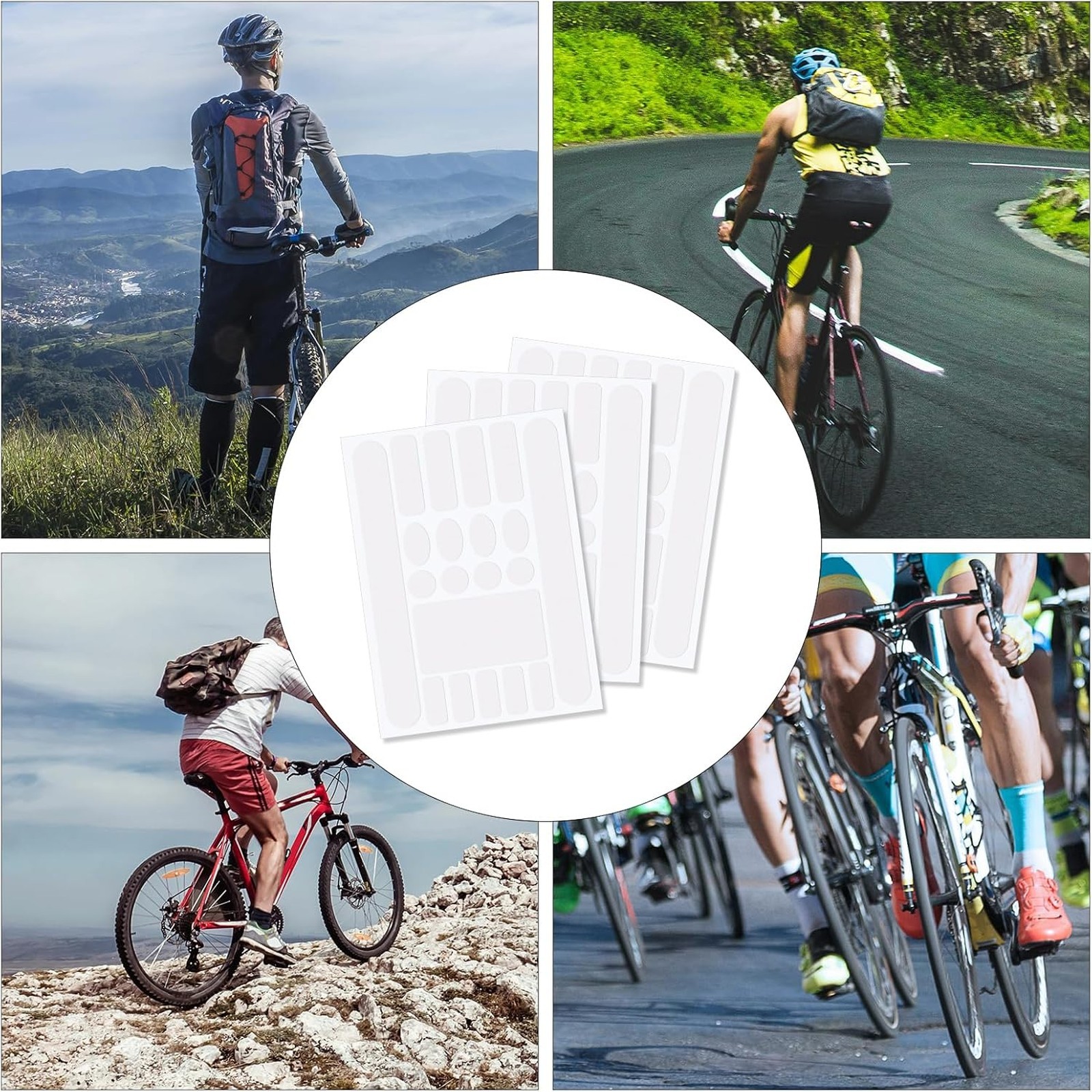 Bike Frame Protection Tape Sticker Set PVC Chainstay Guard Film for Mountain