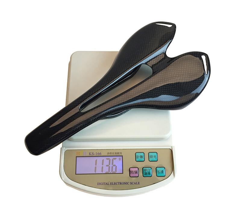Full Carbon Saddle Oval Rail 7×9 Hollow Mountian Road Bike Seat 270*143mm Black