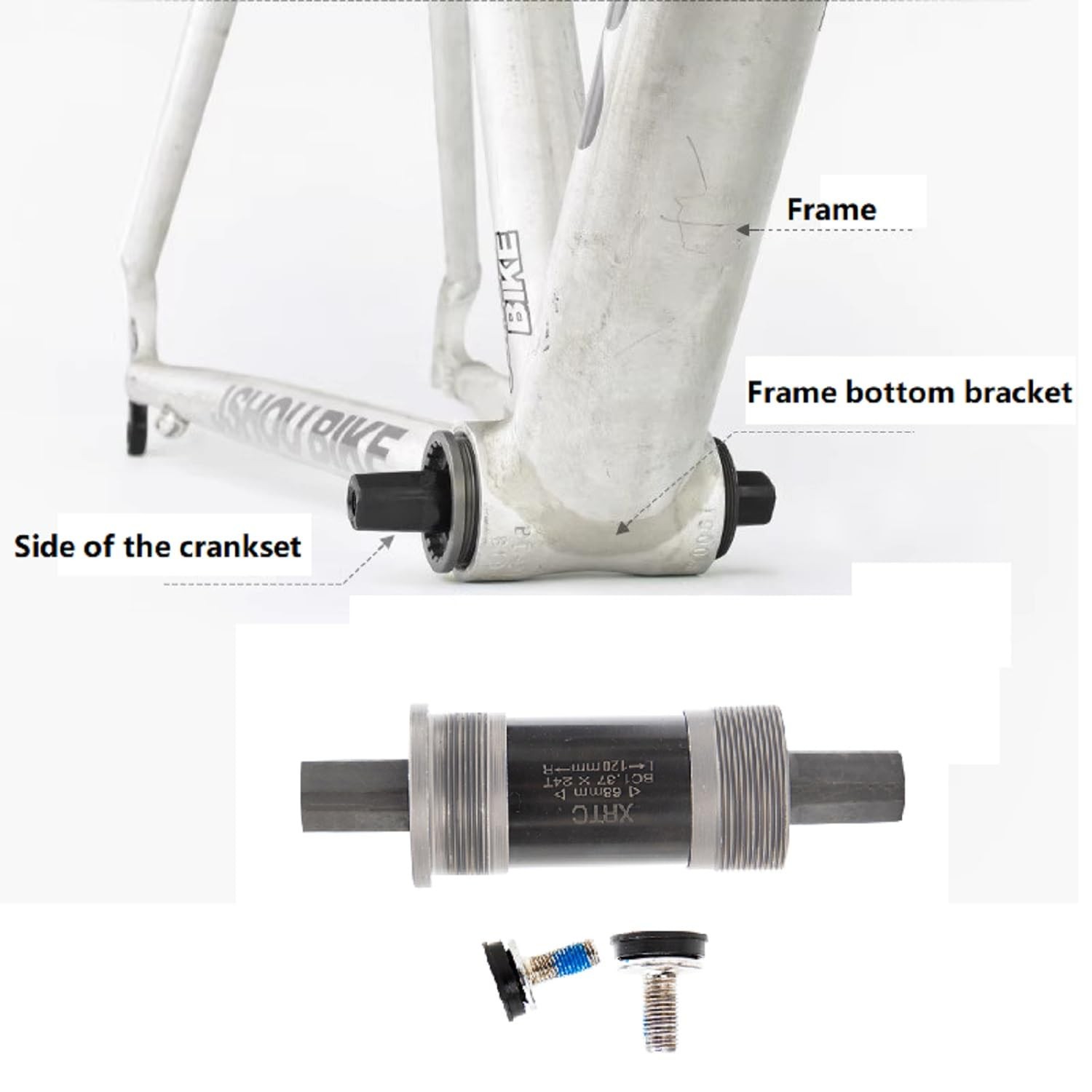 Bike Bearing Bottom Bracket,Square-Taper Bottom Bracket 68mm,Bicycle BB. (68 …