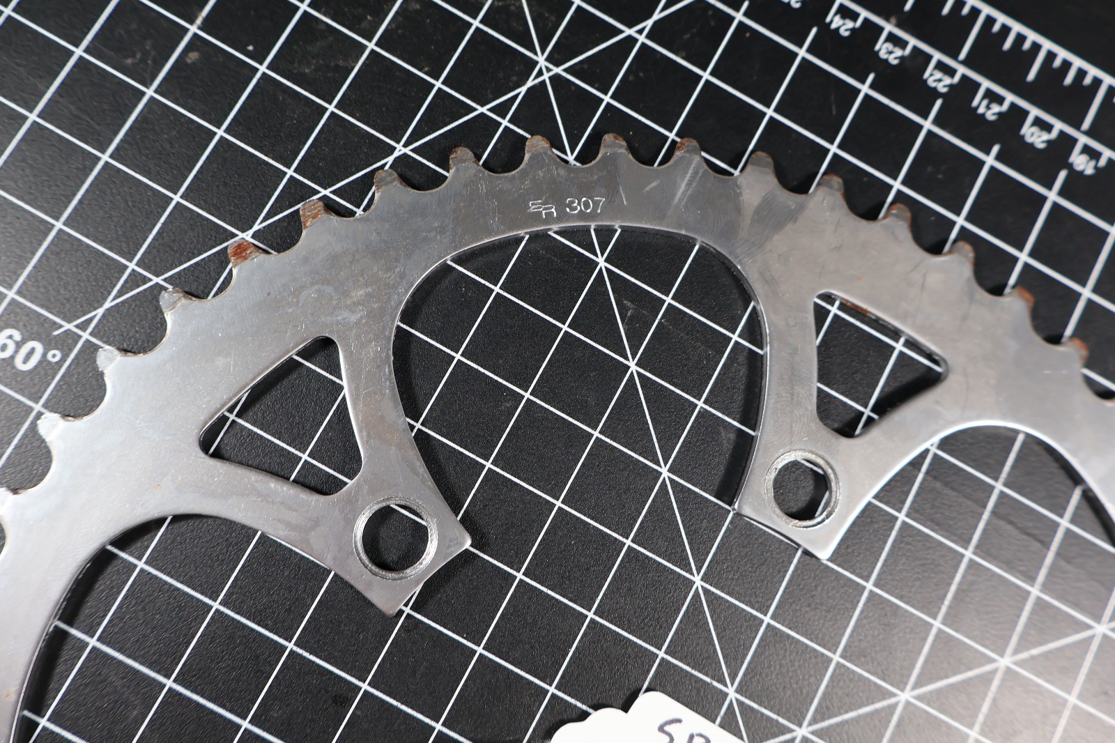 Retro Vintage SR 307 52 Tooth Silver Chainring 110 BCD JAPAN Steel 5 Arm