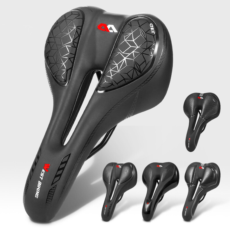 WEST BIKING Soft Comfortable Bicycle Saddle Bike Cycling Cushion Seat Saddle