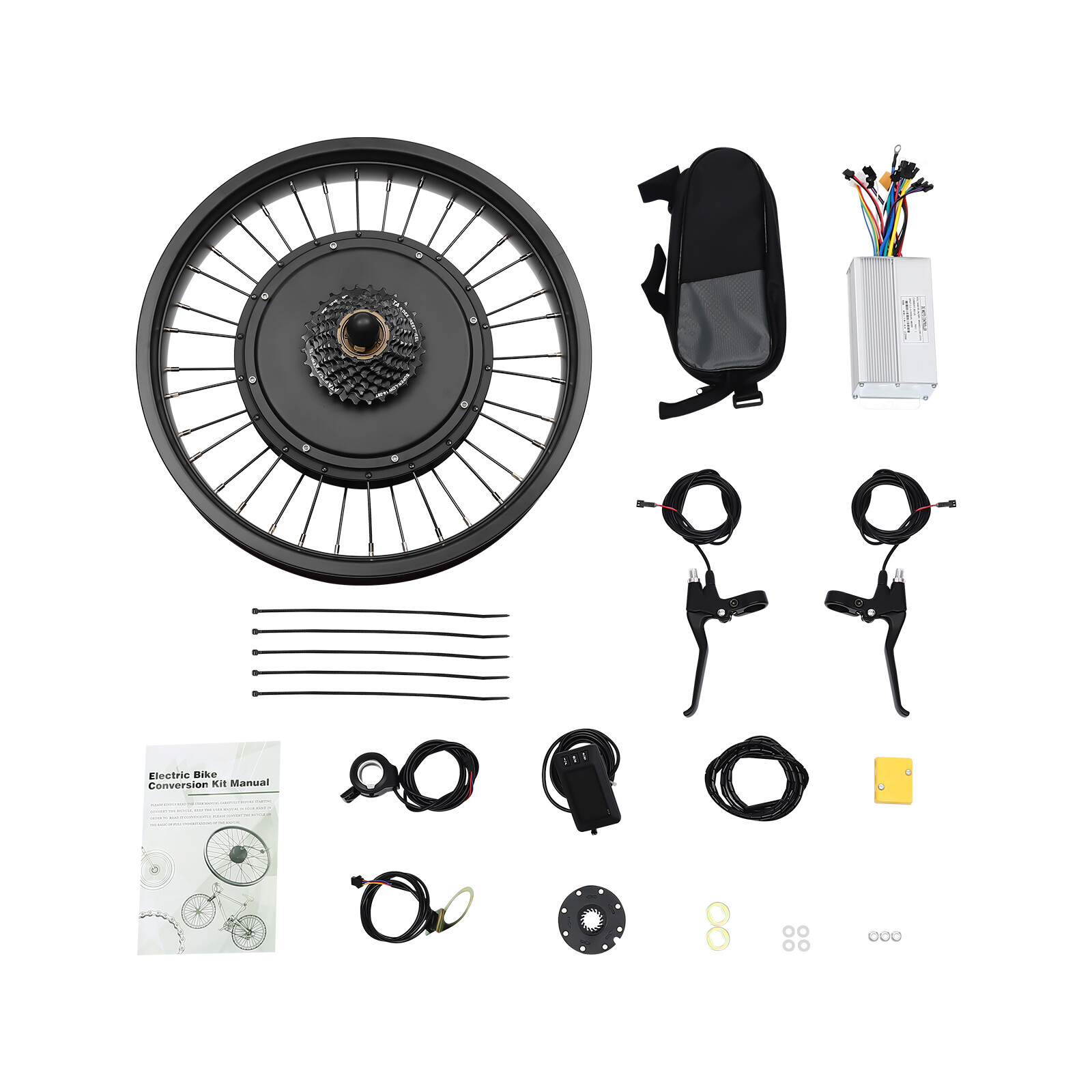 20″ 48V Electric Bicycle Front Wheel Hub Motor Ebike Conversion Kit Fat Tire 1kW